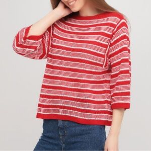 Paris Atelier Red Striped Women's Sweater